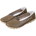 thumbnail image 2 of Women's Leather Shoes Loafers Slip-On Flat Shoes Casual Walking Comfortable Breathable Soft Sole Hollow, 2 of 12