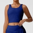 thumbnail image 2 of dazeni Women Cropped Tank Tops Fitted Crewneck Sleeveless Crop Tops Basic Going Out Tops Athletic Workout Sports Shirts Blue X-Large, 2 of 7
