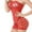 Red, variant on Seductiva Clothing Lady Fishnet Body Stocking Performance Dancewear Mesh Fishnet Dance Wear Black Lingerie Body Stocking