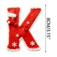 thumbnail image 4 of 26 Letters Christmas Ornament, Snow Finish Plush Christmas Tree Decoration, Personalized Letter Last Name Decoration Ornaments, A to Z Letters,Classic Alphabet Ornament with Red Balls Surprise Gift-K, 4 of 4
