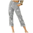 thumbnail image 2 of Aloohaidyvio Womens Sweatpants ,Women'S Printing Straight Leg All-Match Casual Pants 7-Point Pants Plus Size, 2 of 6
