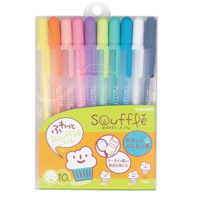 Bolígrafo Sakura Color Ball Sign Soufflé, 10 colores PGB10VN