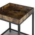 thumbnail image 7 of Lusimo Space-Saving Square Metal Coffee Table with Mesh Shelf, Brown, 7 of 7