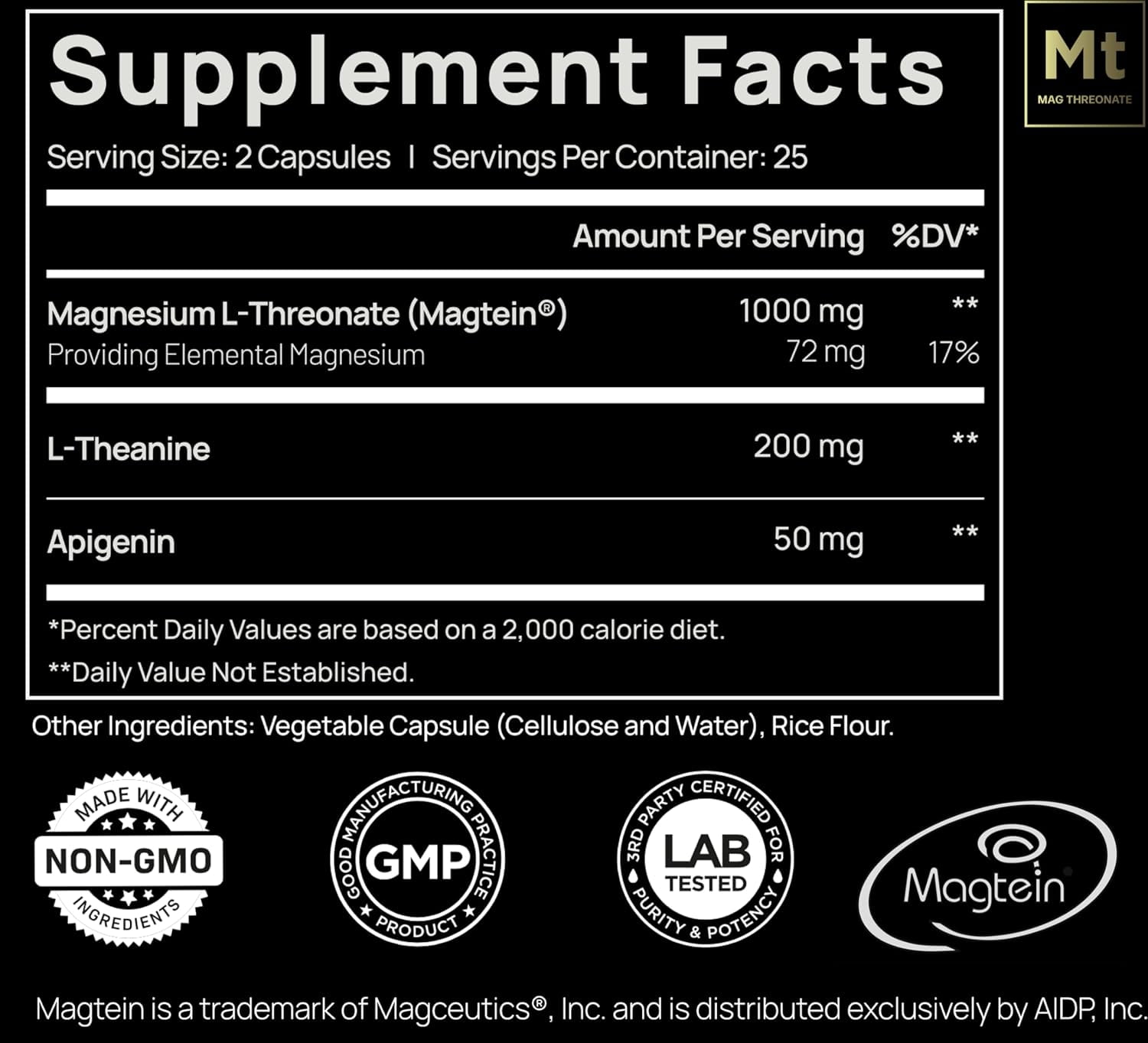 ELMNT Triple Sleep Magnesium L Threonate Supplement w. L-Theanine & Magtein Magnesium Threonate, USA