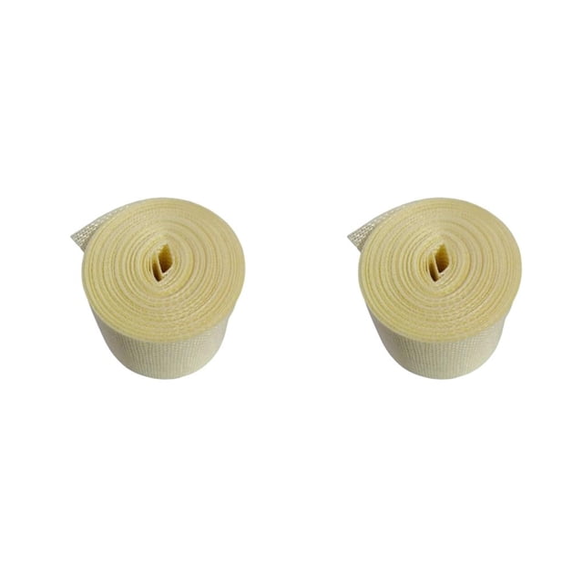 Naiovety Cinta de arpillera de 5CM, varios colores, rollo tejido ligero y amigable, decoraciones de fiesta cosidas ajustadas a la moda Flexible Beige 2piezas