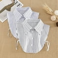 thumbnail image 4 of YooGuoGuo Striped Detachable Collar Half Shirt Blouse Dickey Collar Elegant for Women Girls, 4 of 7