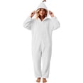thumbnail image 5 of LEKWK Halloween Onesie Adult Funny Zip Up Cute Hooded Jumpsuit Fleece Soft Flannel Lounge Sleepwear for Cosplay Theme Party Dress Up Set, 5 of 8