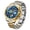 Gold-Blue Face, variant on Mens Gold Watch Luxury BusinessQuartz Wristwatch 42mm WaterproofStainless Steel LuminousChronograph Style Dress Watch forMen