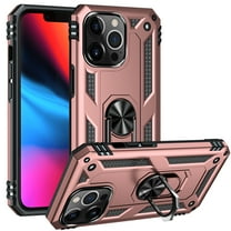 Allytech iPhone 13 Pro Case, iPhone 13 Pro Cover, Military Grade Protection Shockproof 360 Degree Kickstand Ring Stand Holder Magnetic Car Mount Case Cover for Apple iPhone 13 Pro, Rosegold
