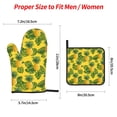 thumbnail image 3 of Oven Mitts and Pot Holders 4 Piece, Cute Pineapple Green Leaves High Heat Slip Resistant Oven Mitt and Trivets Set Kitchen Oven Glove Pot Holders for Cooking Baking Grilling, 3 of 7