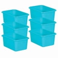 thumbnail image 2 of Teacher Created Resources® Teal Small Plastic Storage Bin, Pack of 6, 2 of 2