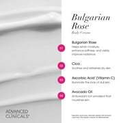 Advanced Clinicals Anti Aging Bulgarian Rose Cream For Moisturizing Dry Skin, 2-Pack, 16oz