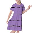 thumbnail image 1 of RXIRUCGD 2025 Vêtements d'Été pour Enfants 3-12 Ans Mode Imprimée Pyjama Rêveur Mi-Mollet Chemise de Nuit, 1 of 5