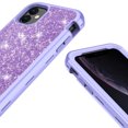 thumbnail image 3 of Allytech iPhone 11 (6.1") Case, Slim Fit Heavy Duty Shockproof Protection Hard Plastic Silicone Bumper Shock Absorbent Wireless Charing Support TPU Back Cover Case for Apple iPhone 11, Lightpurple, 3 of 5