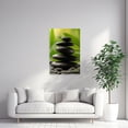 thumbnail image 5 of ZHONGYUTONG Bathroom Zen Canvas Wall Art Zen Stones Picture Print Meditation Spiritual Painting Pebble Artwork for Yoga Decor Framed (12.00" x 18.00"), 5 of 5