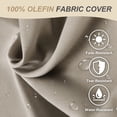 thumbnail image 6 of BPS 24x24x5 inch Outdoor Deep Seat Cushion, Water-Resistant Patio Furniture Cushions for Outdoor Chairs, Sofa, Couch, 2-Piece, Brown Striped, 6 of 9