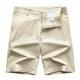 thumbnail image 4 of Guluxicc Men's Cotton Golf Shorts with Multi Pockets Button Front Business Casual Short Pants Summer Casual Outfits, 4 of 5