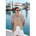 thumbnail image 5 of COOFANDY Mens Cotton Knit Shirt Short Sleeve Button Down Shirts Summer Solid Golf Polo Shirts Spring Regular Fit Shirts, 5 of 7