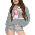 thumbnail image 2 of JAHH 2025 New Clothes Girls Small Children Fall Winter Christmas Christmas Snowman Happy Holidys Printed Casual Loose Sweater for Fashion Casual Breathable Clothing (8-9 Years,Grey), 2 of 4