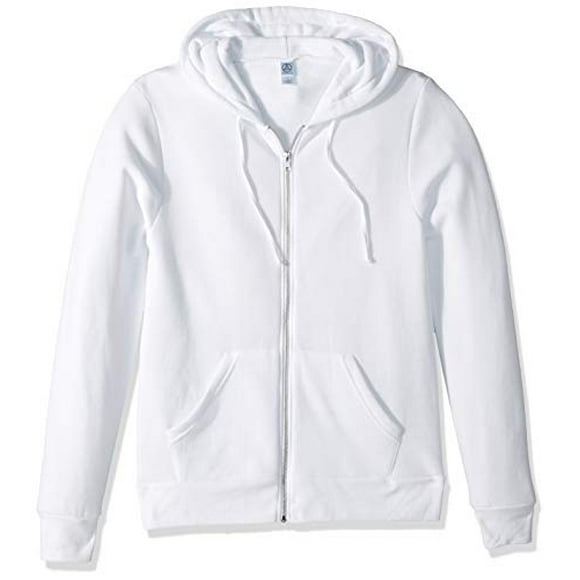 Alternative Men's Rocky Zip Hoodie Sweatshirt, eco White, XXX-Large