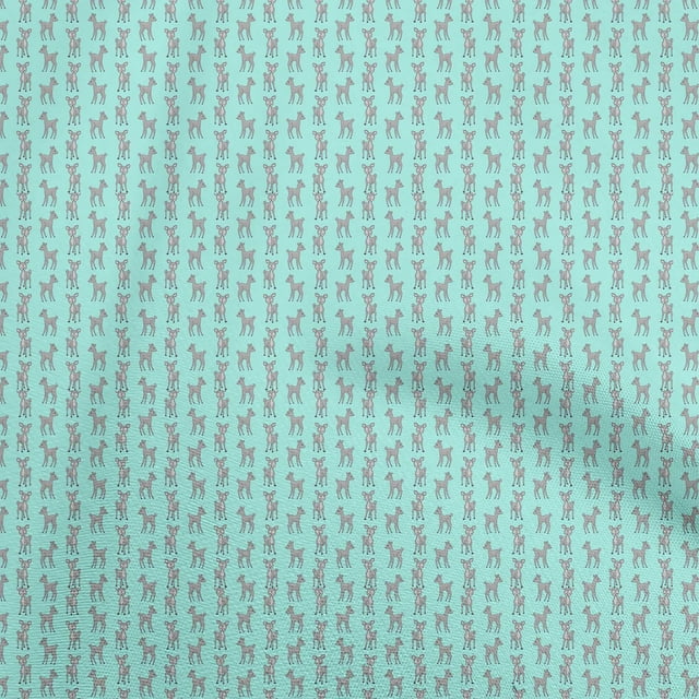 oneOone Rayon Aqua Blue Fabric Animal Quilting Supplies Print Sewing Fabric By The Yard 56 Inch Wide