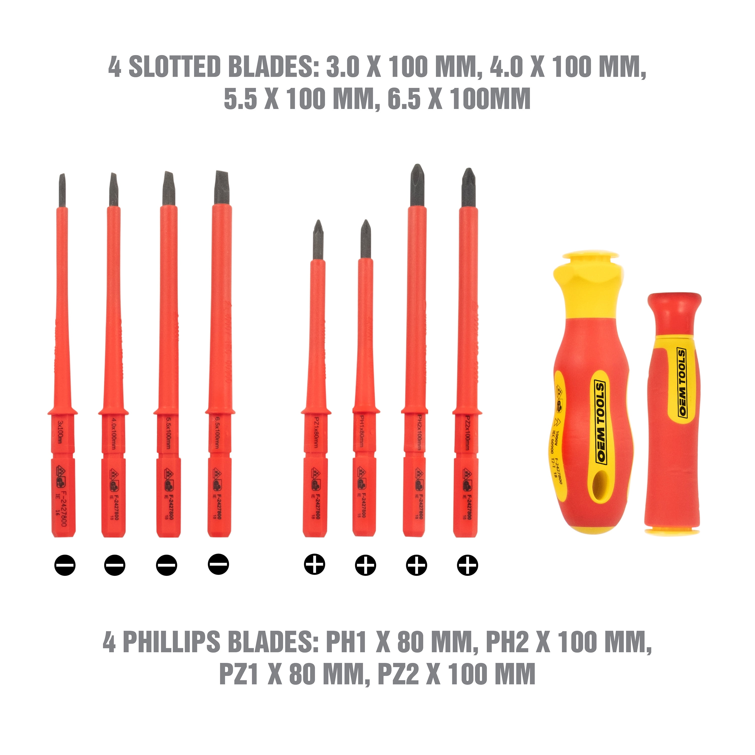 OEMTools 10 Piece Insulated Screwdriver Set