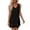 #0054-Black, variant on Pounoo Women's Dresses Sleeveless V Neck Cut Out Hem Mini Dress Casual Summer Wear Lightweight Breathable Loose Fit Sundresses Gift