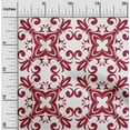 thumbnail image 2 of oneOone Cotton Poplin Maroon Fabric Asian Block Floral Fabric For Sewing Printed Craft Fabric By The Yard 42 Inch Wide, 2 of 4