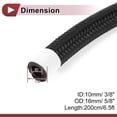 thumbnail image 4 of Ofertas Únicas 1 Pcs Manguera de Línea de Combustible Manguera de Vacío Manguera de Combustible Automotriz 10mm 3/8"(ID) 16mm/5/8"(OD) 200cm/6.5ft(L) Goma NPR, Trenzado de Nylon, 4 of 7