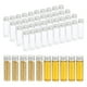 thumbnail image 1 of Frascos de vidrio claros de 20 ml, paquete de 50 frascos de muestra de líquido pequeños con tapas de tornillo, botellas a prueba de fugas, frascos vacíos, contenedor de polvo, plateado, 1 of 1