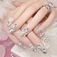 thumbnail image 1 of 3D Clear Crystal Shinning Designs Nail Rhinestones Mixed Silver Nail Rhinestones, 1 of 8