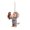 E, variant on 2D Monkey Car Hanging Ornament Acrylic Car Rearview Mirror Accessories Cute Monkey Holding Plush Toy Bag Charm for Backpack