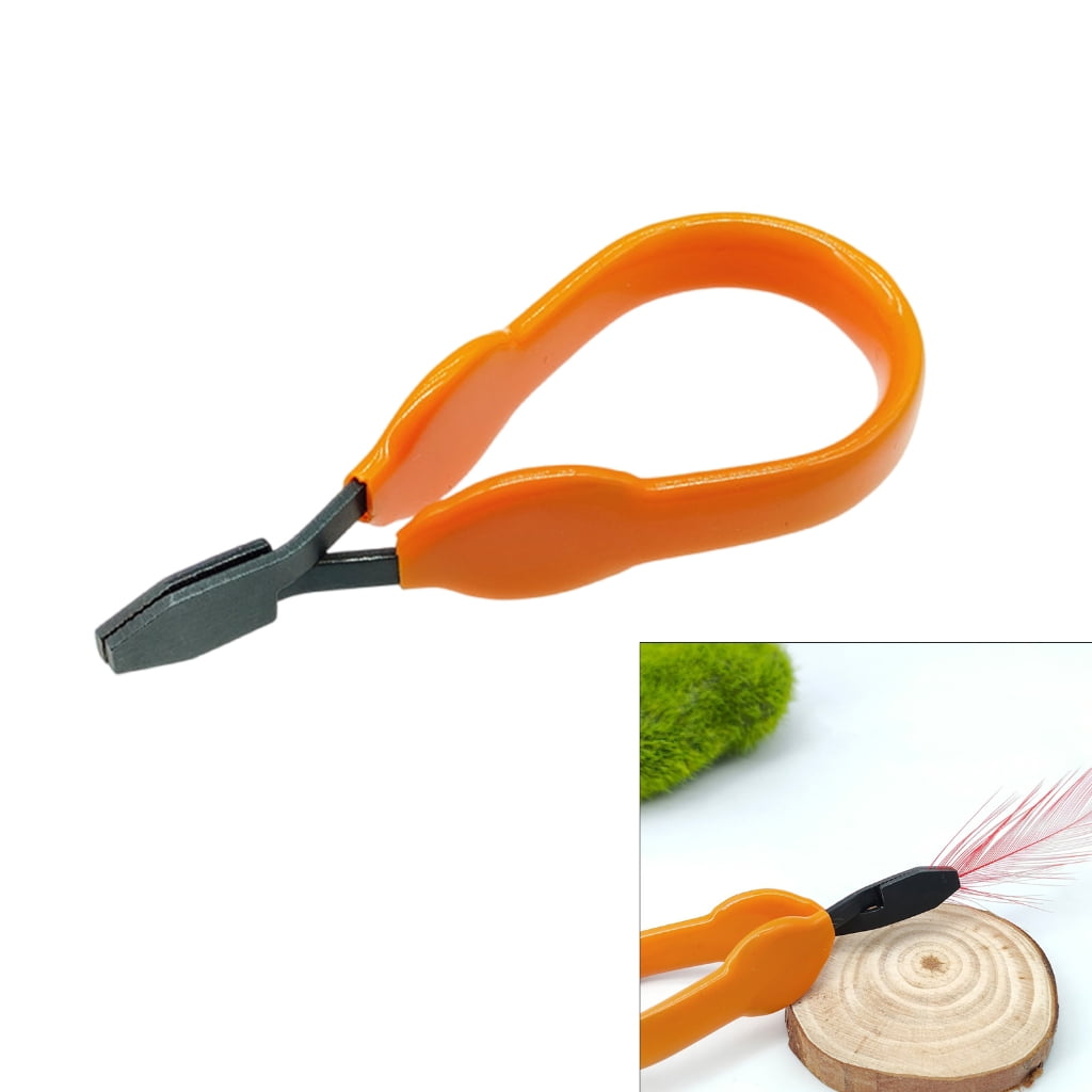 Miiottaa Stainless Steel Fly Tying Hackle Clamps With Ergonomic Grip Hackle Plier