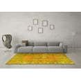 thumbnail image 3 of Ahgly Company Machine Washable Indoor Round Persian Yellow Traditional Area Rugs, 5' Round, 3 of 4