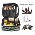 thumbnail image 2 of FORMRS Travel Makeup Bag Large Capacity Train Case Cosmetic Organizer with Adjustable Dividers, Watercolor Hydrangeas Pattern, 2 of 8