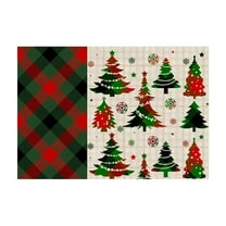 Dmlowu Christmas Placemats - Non-Slip Christmas Table Placemats, Heat Proof Christmas Place Mats for Kitchen Dining Party Christmas Decorations, Table Mats Holiday Gift
