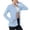 Light Blue, variant on Vivianyo HD Women's Mesh UPF 50 Sun Protection Jacket, Collared Long Sleeve Side Pocket Lightweight Outdoor Outerwear for Women Running, Women's Black, Sizes S-3XL