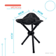 thumbnail image 4 of Banco plegable portátil Elly Decor tipo taburete negro 6.49 pulg, 4 of 7