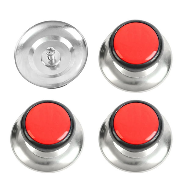 4pcs Pot Lid Knob Handle Plastic Knobs Kitchen Cookware Replacement Red