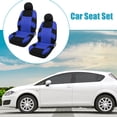 thumbnail image 2 of Unique Bargains Universal Front Seat Cover Kit Cloth Fabric Seat Protector Pad for Most Car Auto Truck Blue, 2 of 6