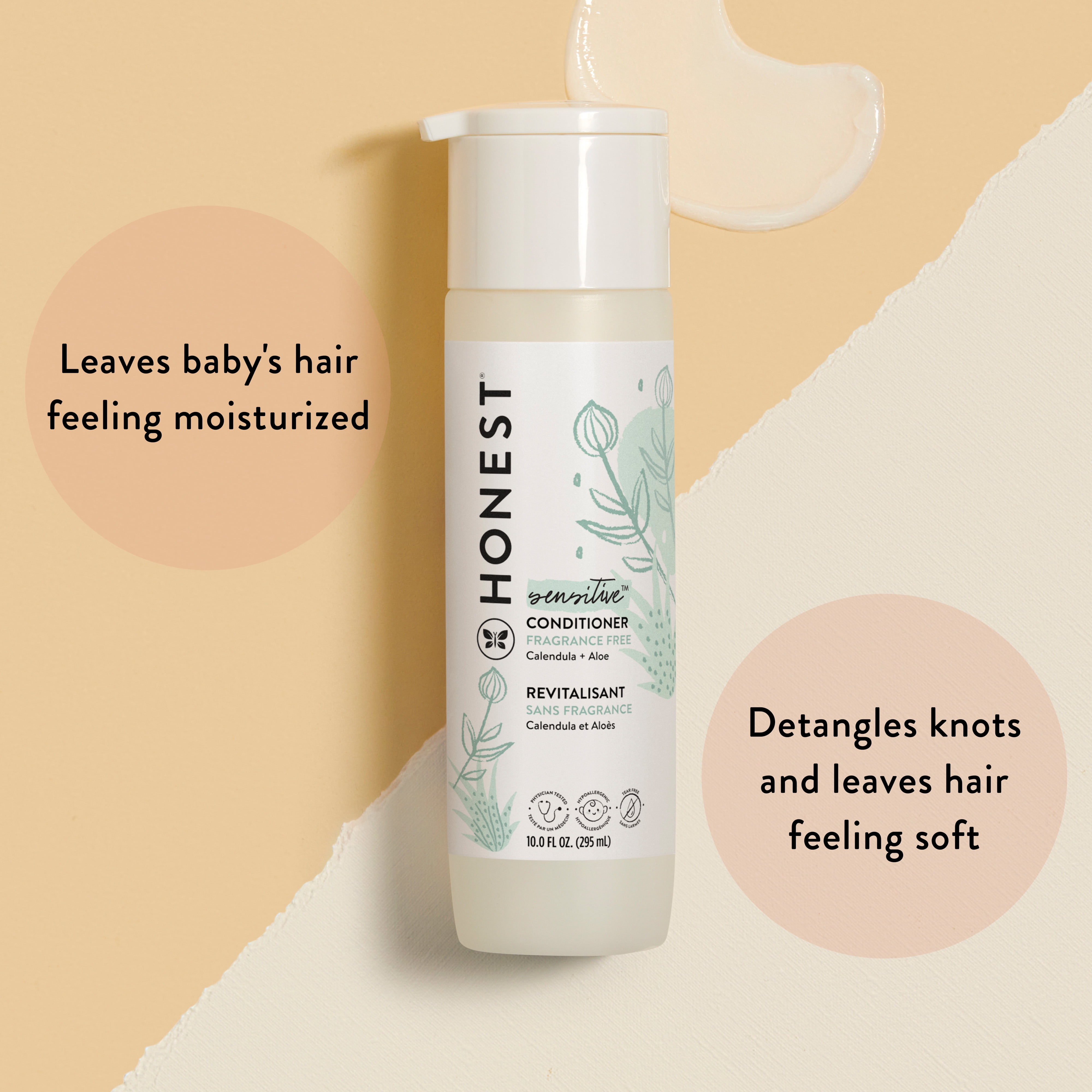 (2 pack) The Honest Company Conditioner Fragrance Free Sensitive 10 fl oz