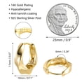 thumbnail image 5 of Lancharmed Gold Plated Holiday Earrings,Twisted Loop Earring Gifts for Wife, 5 of 7