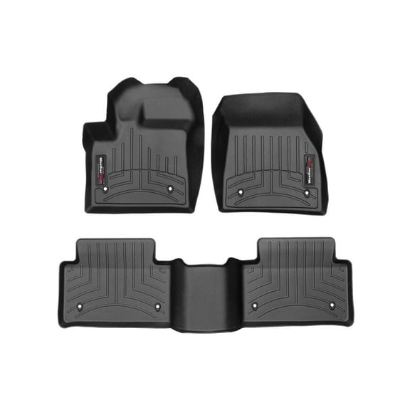 WeatherTech Custom Fit FloorLiners compatible with Land Rover Range Rover Evoque - 1st & 2nd Row, Black