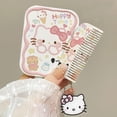 thumbnail image 3 of Portable Folding Makeup Mirror with Comb 2-in-1 Travel Design Lightweight Plastic Frame for On-the-Go Use, 3 of 8