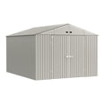 thumbnail image 1 of Arrow Elite Steel Storage Shed, 10x12, Cool Grey, 1 of 8