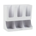 thumbnail image 4 of Mind Reader 6 Compartment Plastic Coffee Condiment and Cup Storage Organizer, White, 4 of 8