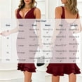 thumbnail image 3 of Sakmal Ruffle Casual Dresses for Women Sleeveless Backless Solid Bodycon Dresses Zipper V Neck Knee Length Midi Dresses Hot Pink,L, 3 of 7