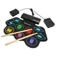thumbnail image 4 of Portable Drum Practice Pad Set, 9 Pads Color Electronic Drum External Voice, BT Support 100 To 240V, 4 of 8