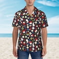 thumbnail image 2 of Rateoe Rose Rabbit Pattern Men’s Hawaiian Shirt – Short Sleeve Button-Down Tropical Beach Shirt, Lightweight & Breathable Casual Aloha Shirt with Pocket,Large, 2 of 7
