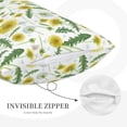 thumbnail image 3 of Naloa Yellow Dandelions Pillowcase, Throw Pillowcase, Wrinkle-Free, Stain-Resistant with Hidden Zipper for Bedroom Sofa-20"x30", 3 of 6